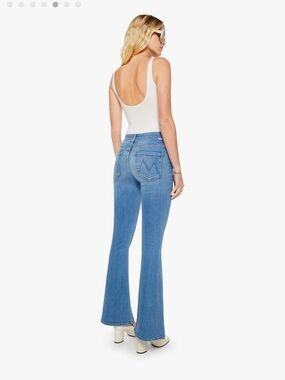 MOTHER Weekender Jeans Mid Blue Mid-Rise Flare Jeans